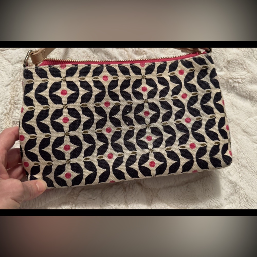 Spartina 449 Patterned Crossbody Bag - Cream and Pink - Picture 2 of 7